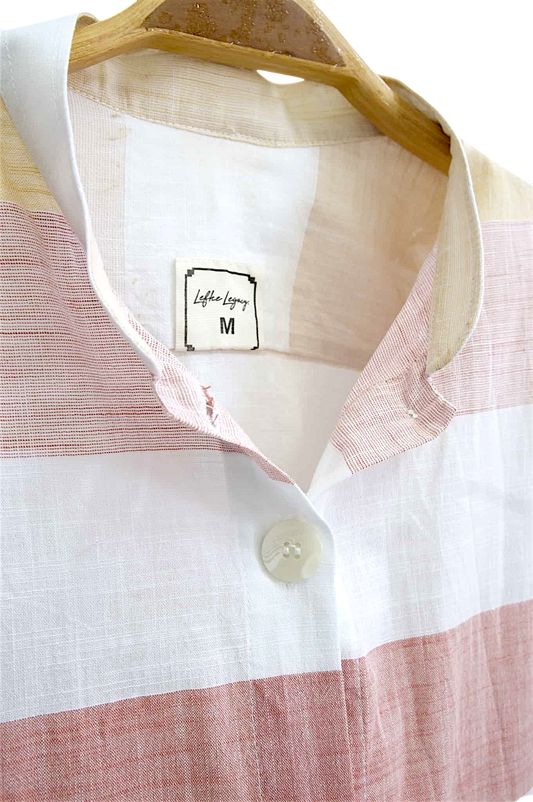 Rose Stripe Cotton Shirt