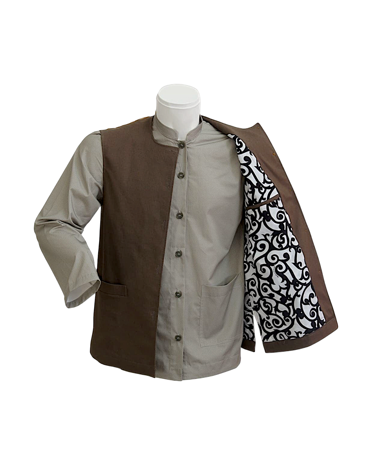 Chocolate Wool Waistcoat