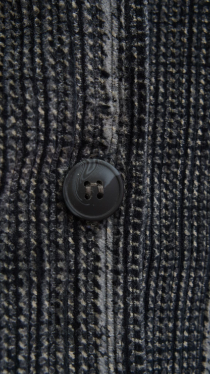 Charcoal Pinstripe Wool Jubba