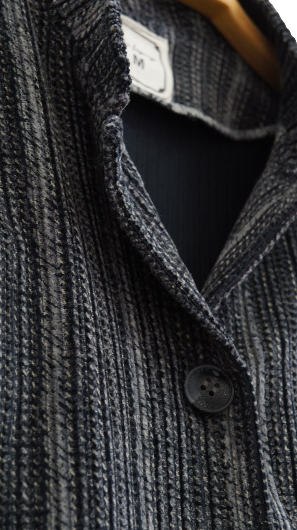 Charcoal Pinstripe Wool Jubba