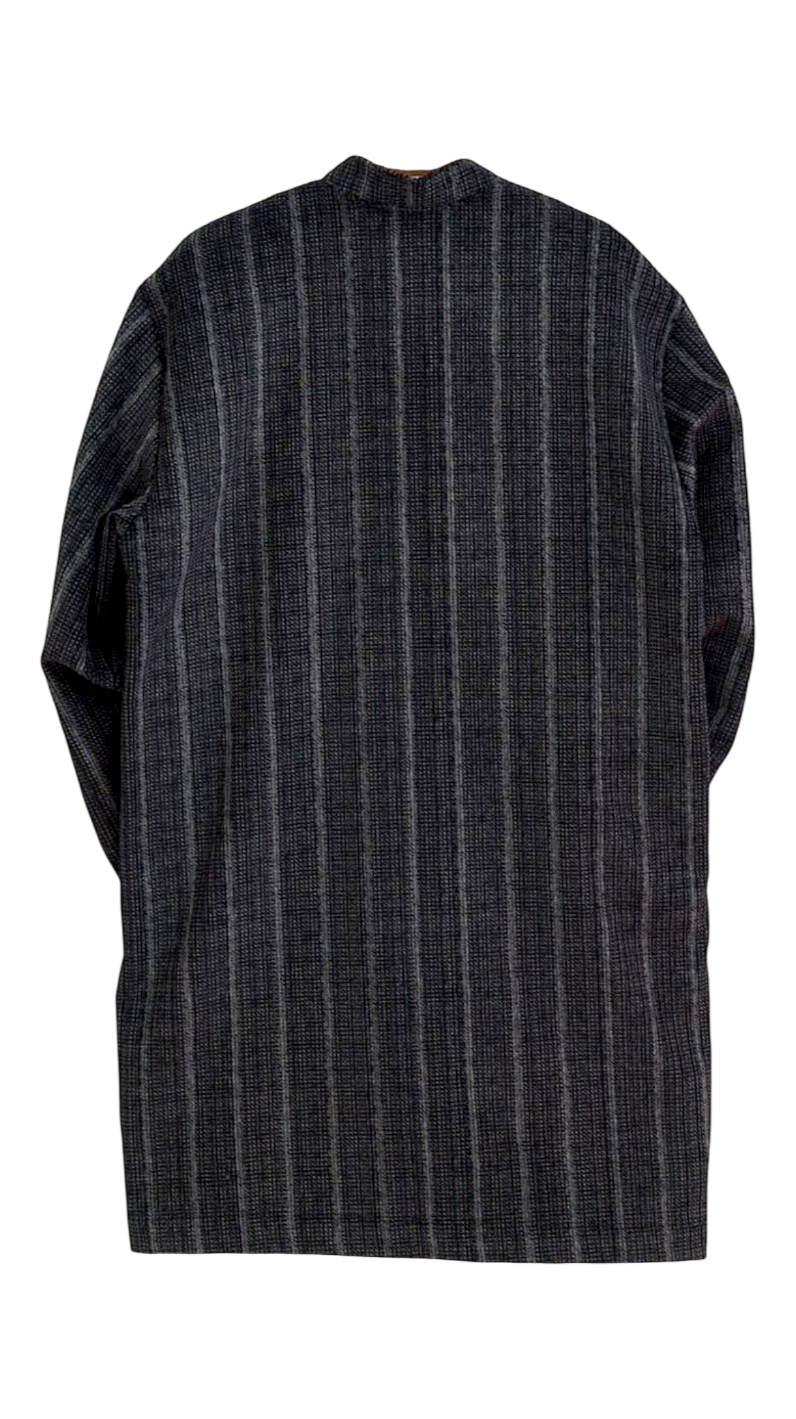 Charcoal Pinstripe Wool Jubba