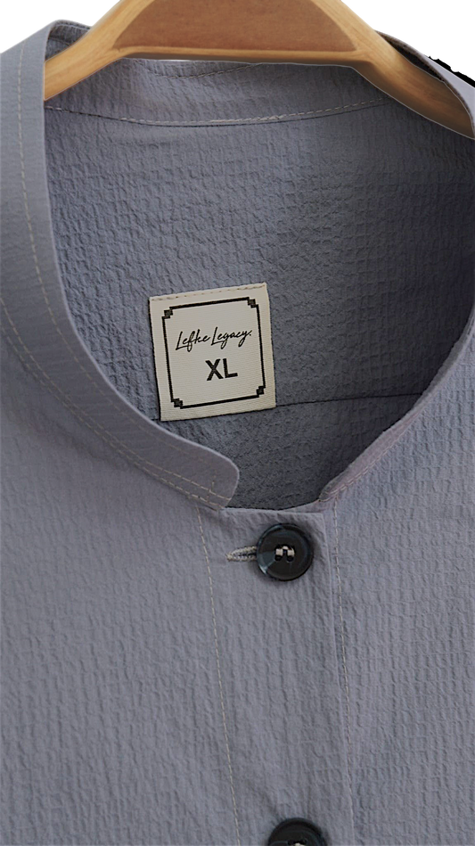 Grey Blue Cotton Jubba