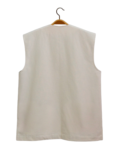 Ivory Cotton Waistcoat