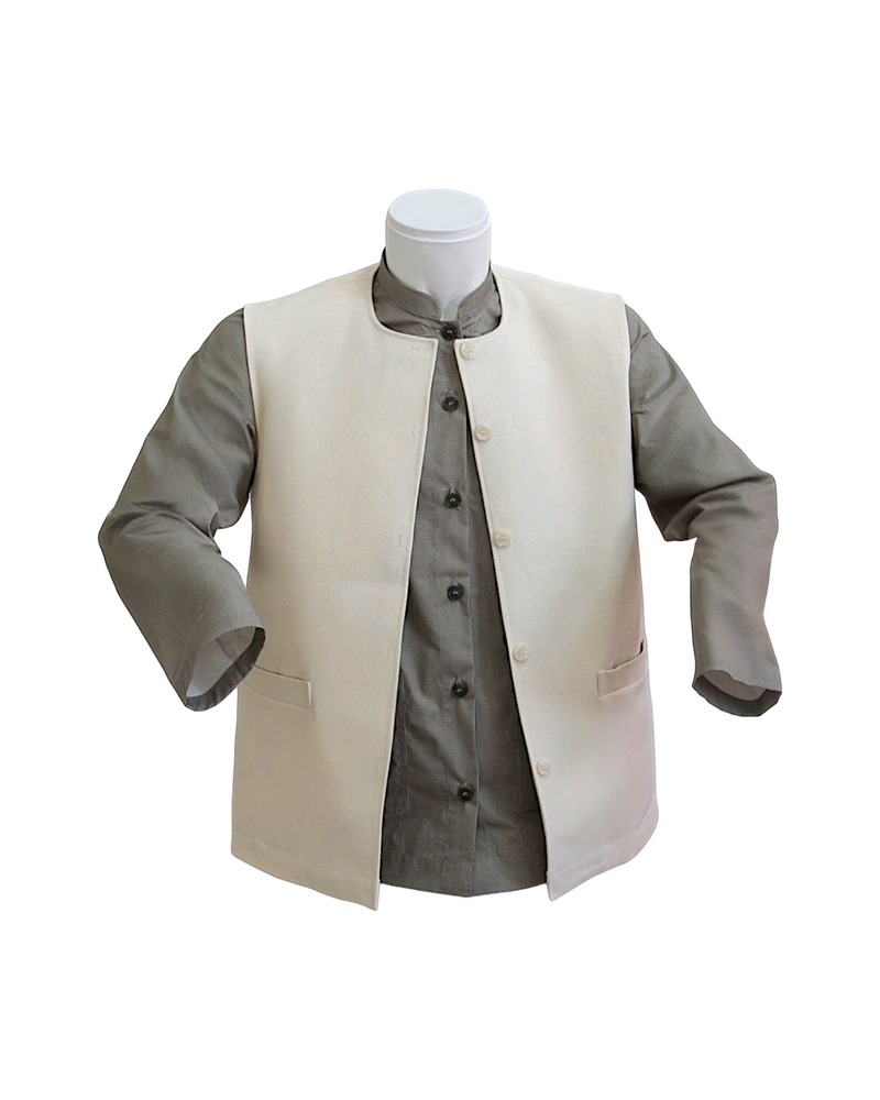 Ivory Cotton Waistcoat