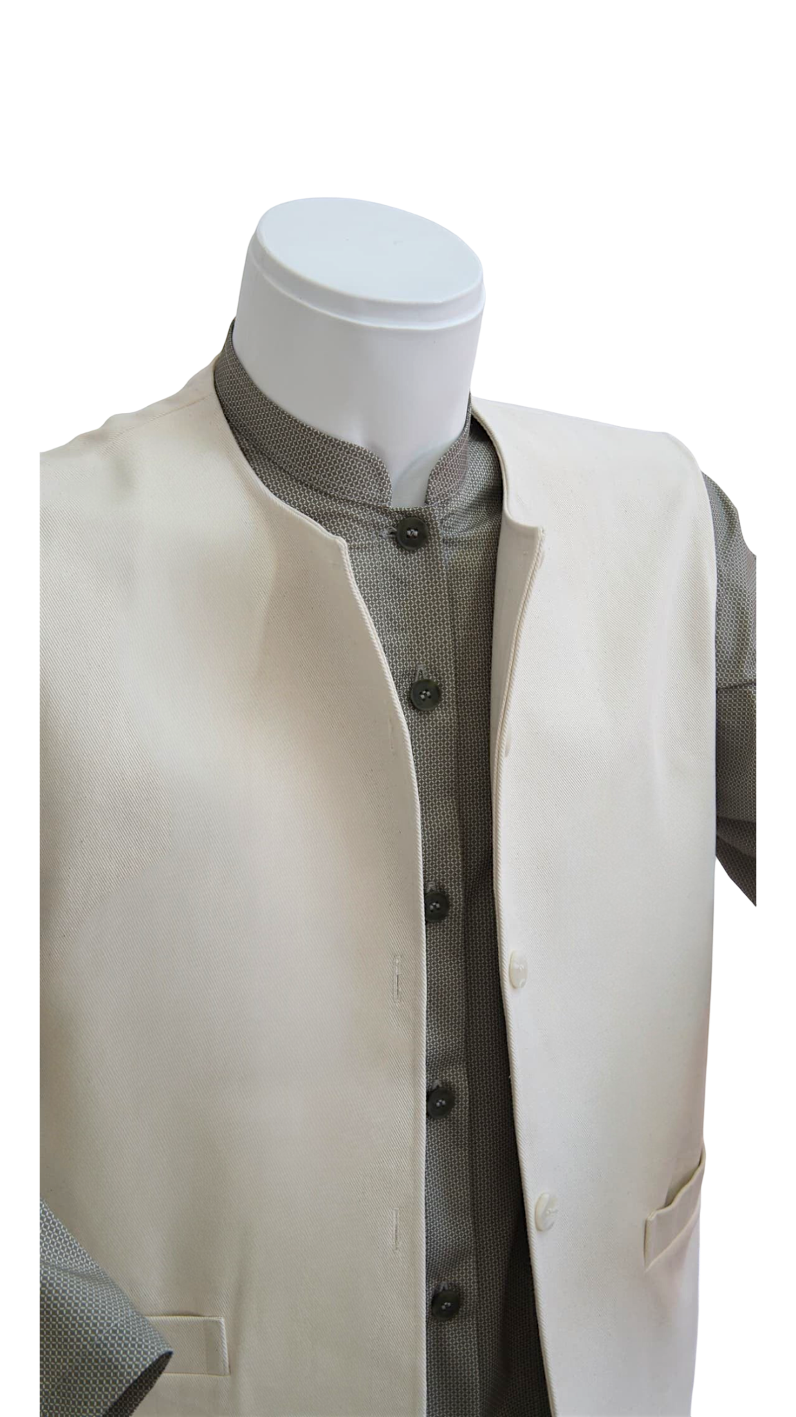 Ivory Cotton Waistcoat
