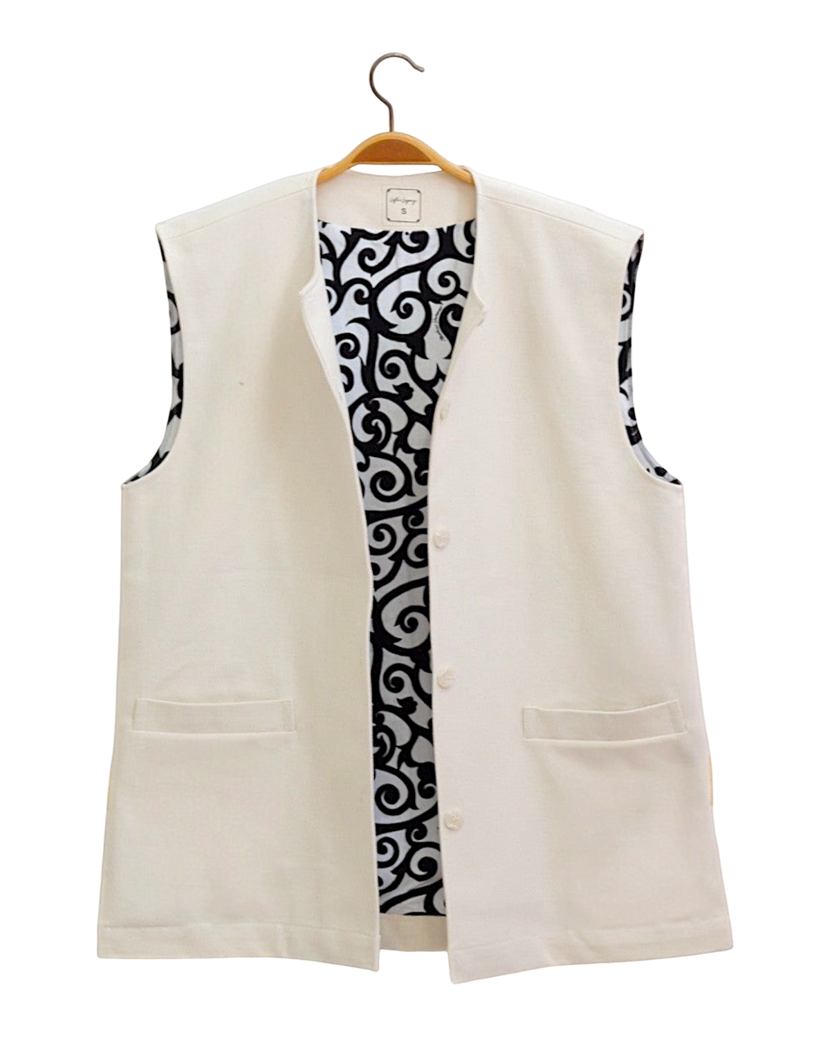 Ivory Cotton Waistcoat