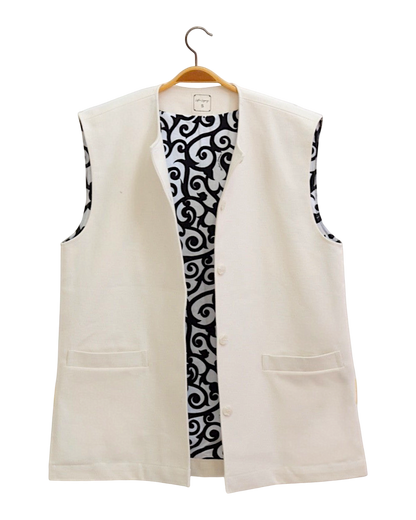 Ivory Cotton Waistcoat