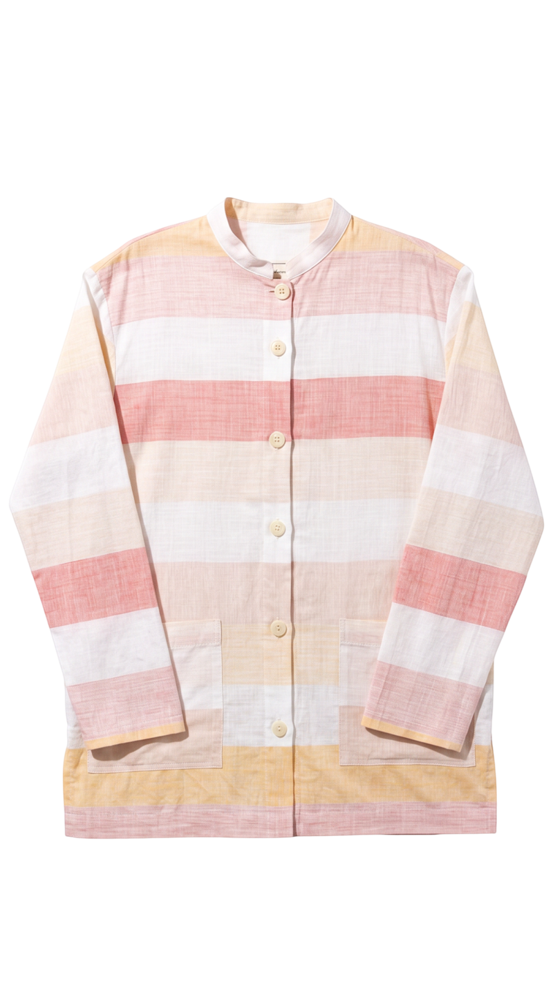 Rose Stripe Cotton Shirt