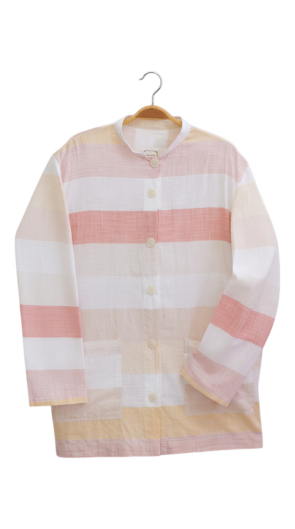 Rose Stripe Cotton Shirt