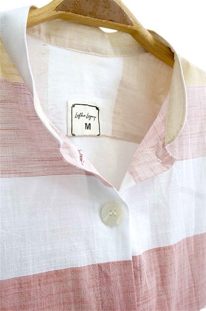 Rose Stripe Cotton Shirt