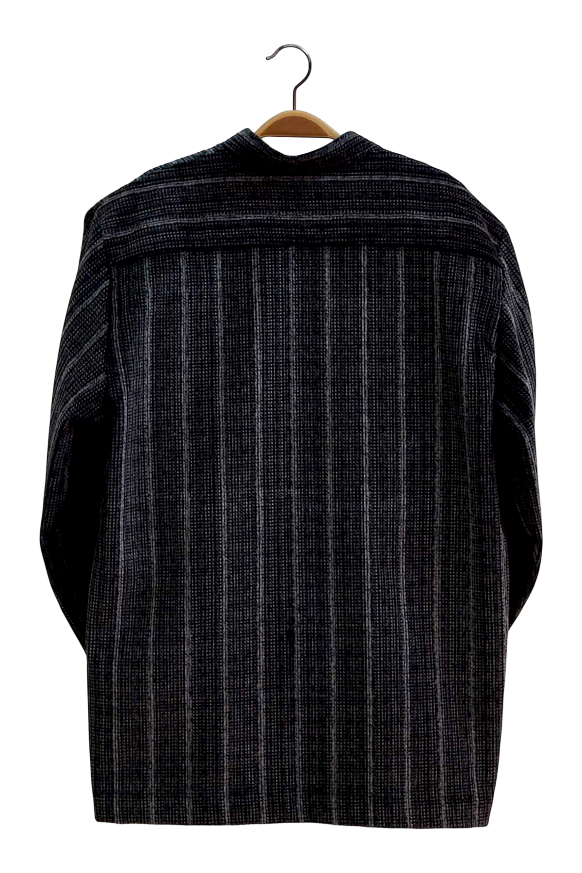 Charcoal Pinstripe Wool Shirt